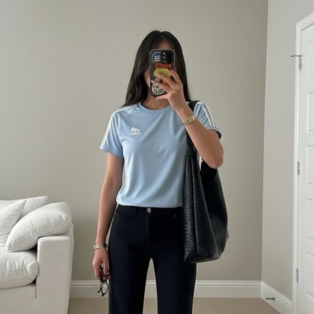 Adidas Light Blue Training T-Shirt Size S